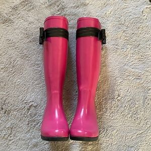 Kate spade rubber heeled rain boots